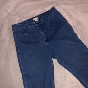 High waisted skinny jeans